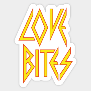 Def Leppard Valentine's Day Card | Love Bites Design Sticker